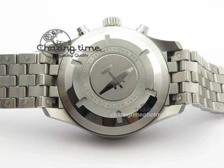 MIROTIME 1231 WaterResistant Pilot Chrono 2016 IW377710 ZF 1:1 Best Edition Black Dial On SS Bracelet A7750 V 7277